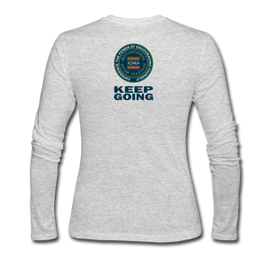 XZAKA - Women's Long Sleeve Jersey T-Shirt - Keep Going ENV - gray
