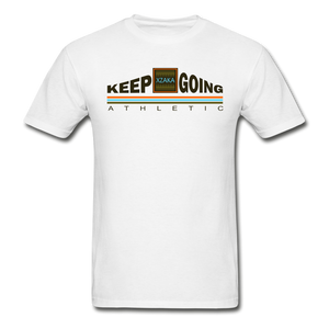 XZAKA - Hanes Adult Tagless T-Shirt - Keep Going - ENV-WH - white