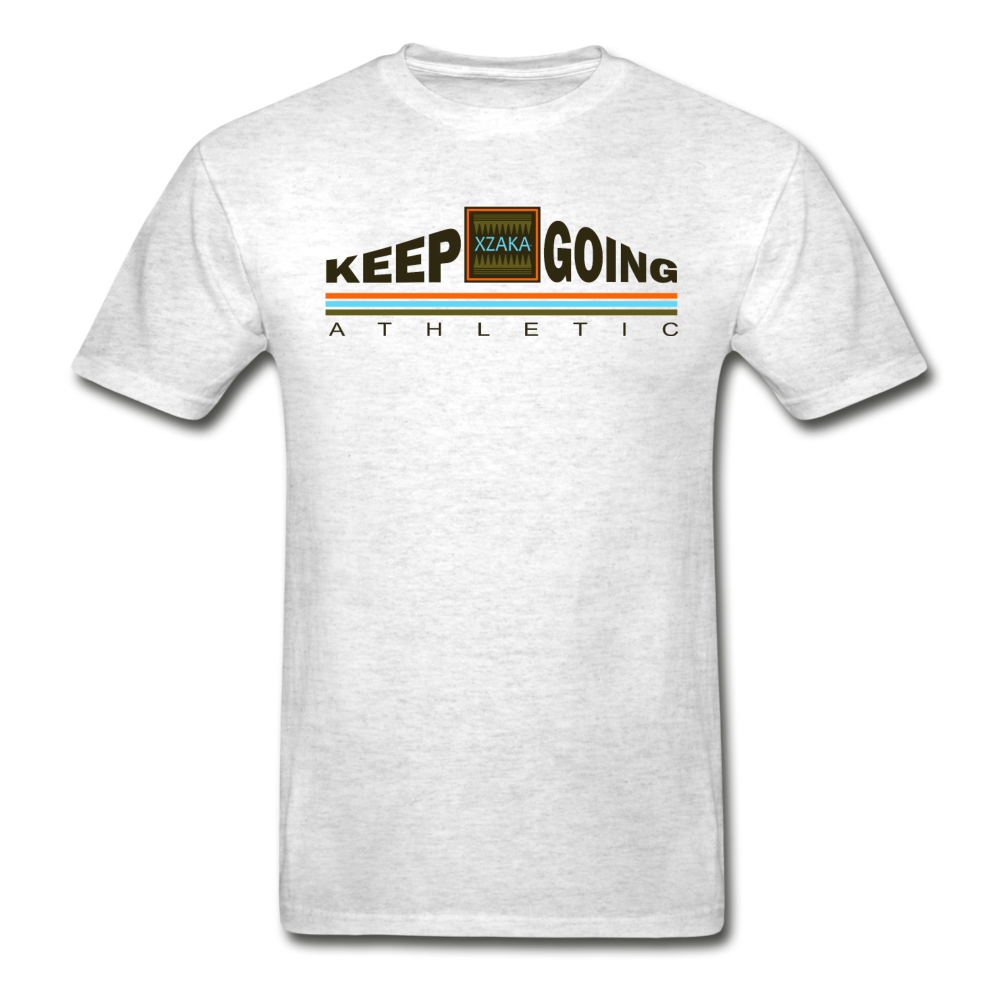XZAKA - Hanes Adult Tagless T-Shirt - Keep Going - ENV-WH - light heather gray