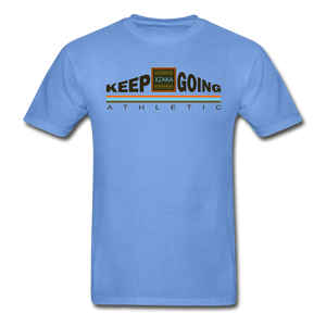 XZAKA - Hanes Adult Tagless T-Shirt - Keep Going - ENV-WH - carolina blue