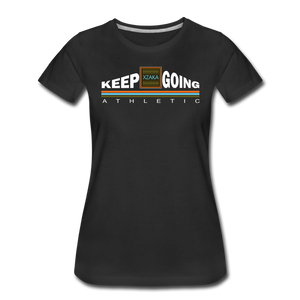 XZAKA - Women’s Premium T-Shirt - Keep Going - ENV-BK - black