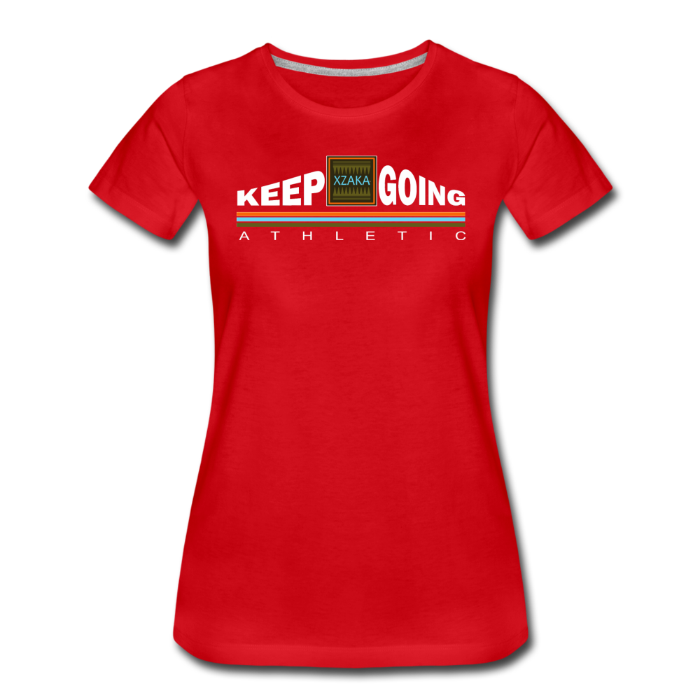 XZAKA - Women’s Premium T-Shirt - Keep Going - ENV-BK - red