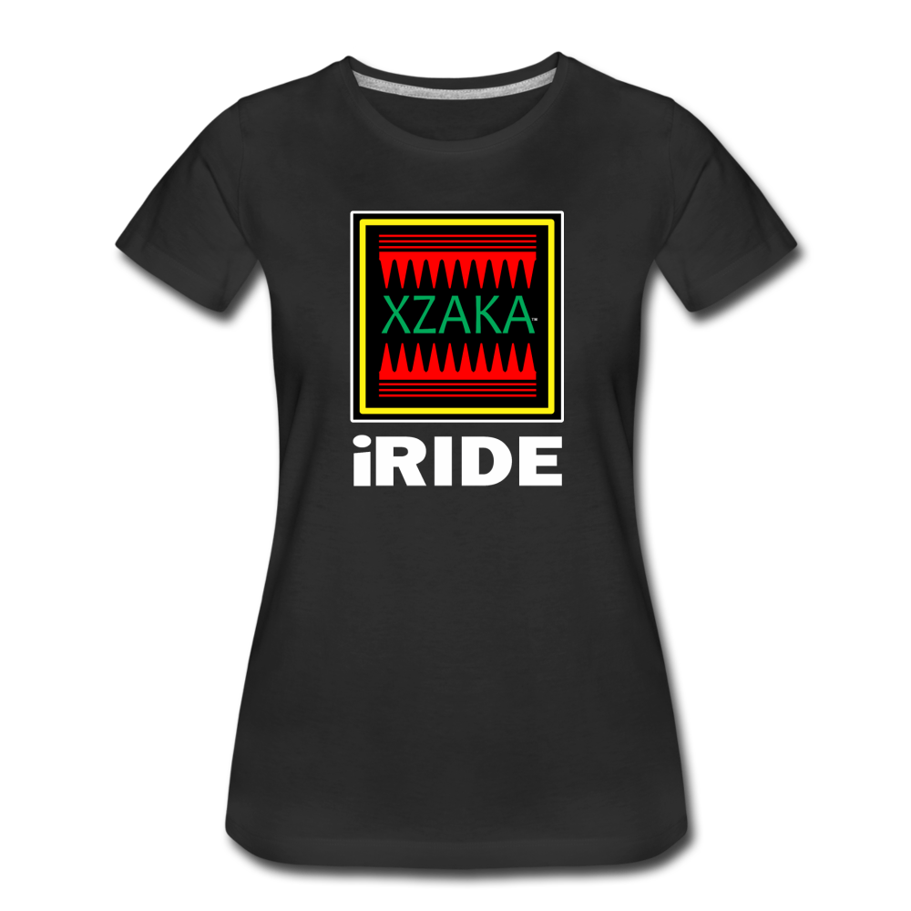 XZAKA - Women’s Premium T-Shirt - iRIDE- BK - black