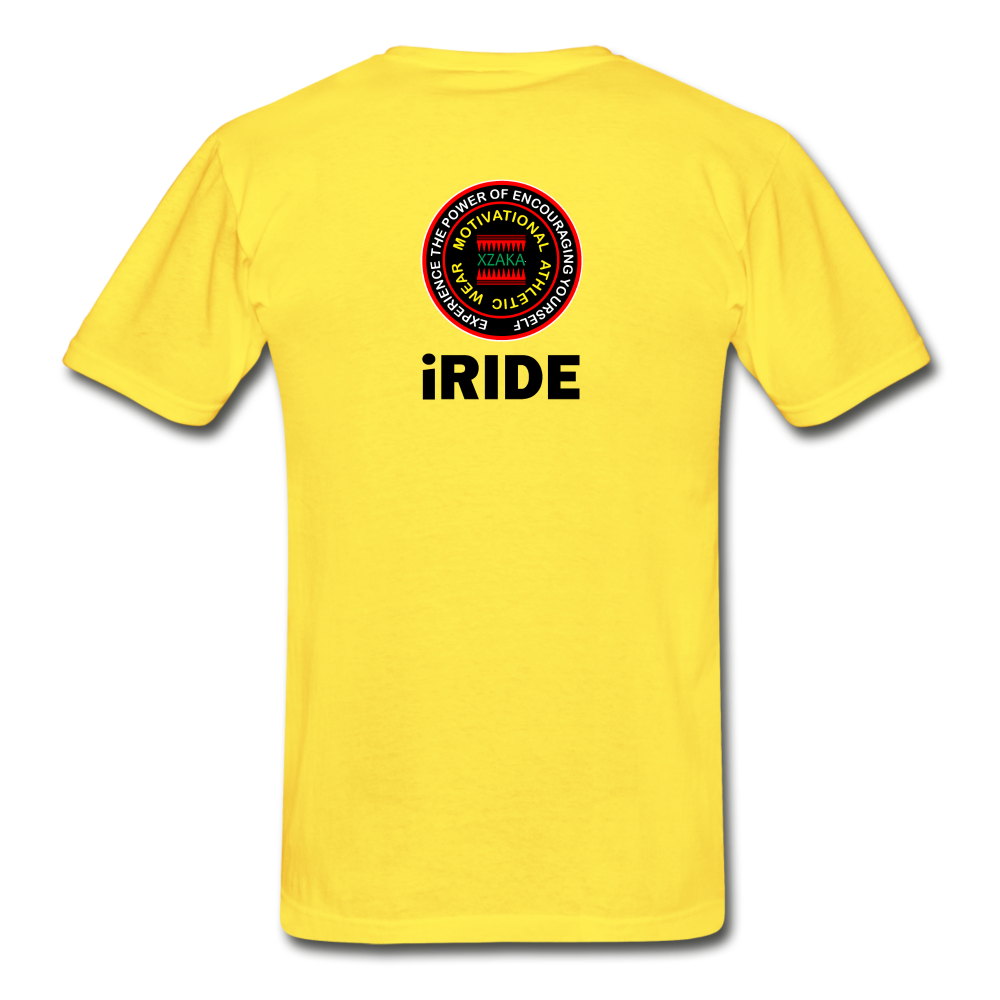 XZAKA - Hanes Adult Tagless T-Shirt - iRIDE -WH - yellow