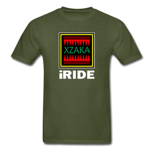 XZAKA - Hanes Adult Tagless T-Shirt - iRIDE - BK - military green
