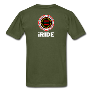 XZAKA - Hanes Adult Tagless T-Shirt - iRIDE - BK - military green