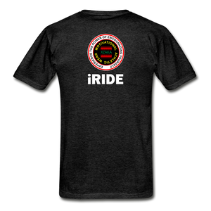 XZAKA - Hanes Adult Tagless T-Shirt - iRIDE - BK - charcoal gray