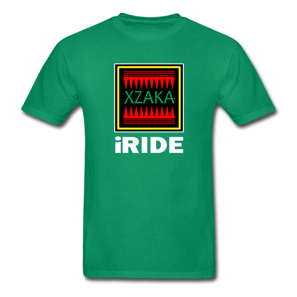 XZAKA - Hanes Adult Tagless T-Shirt - iRIDE - BK - kelly green