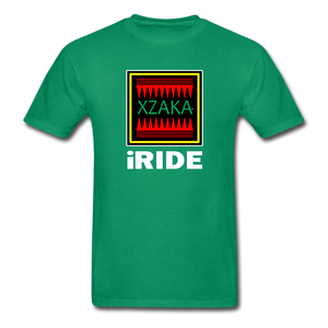 XZAKA - Hanes Adult Tagless T-Shirt - iRIDE - BK - kelly green