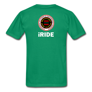 XZAKA - Hanes Adult Tagless T-Shirt - iRIDE - BK - kelly green