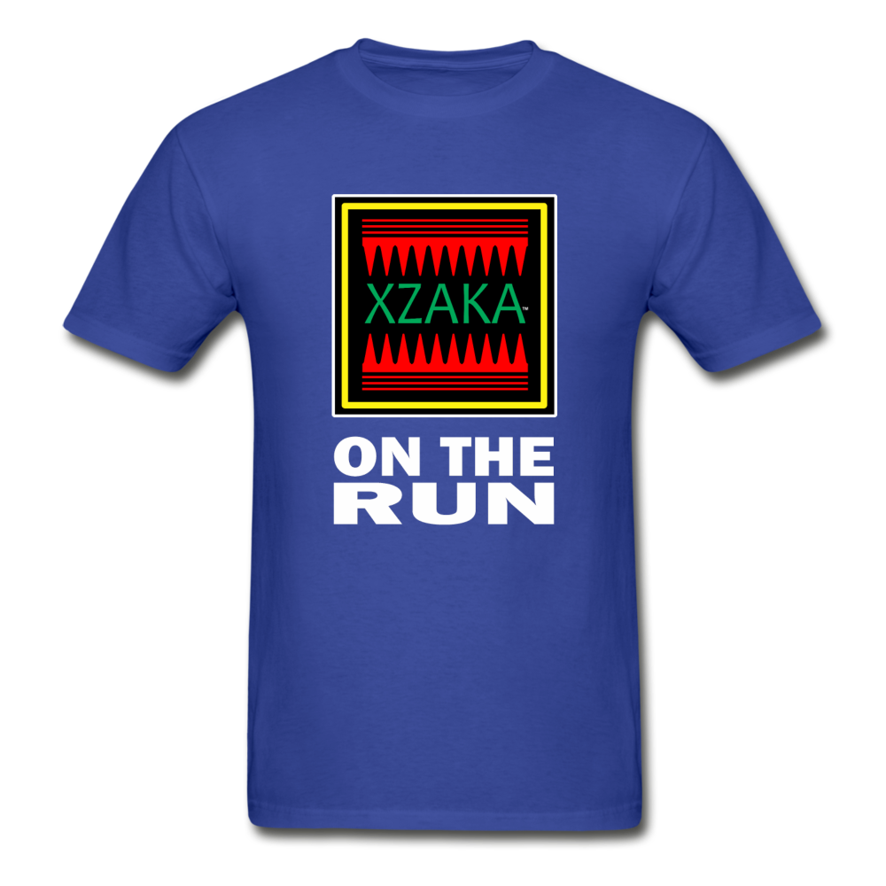XZAKA - Hanes Adult Tagless T-Shirt - On The Run - royal blue