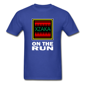 XZAKA - Hanes Adult Tagless T-Shirt - On The Run - royal blue