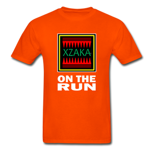 XZAKA - Hanes Adult Tagless T-Shirt - On The Run - orange