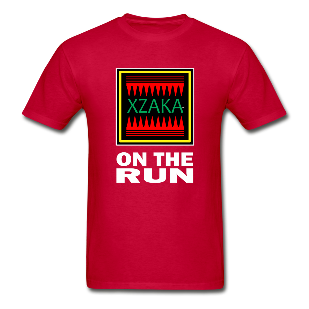 XZAKA - Hanes Adult Tagless T-Shirt - On The Run - red