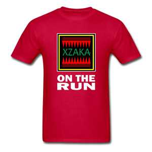 XZAKA - Hanes Adult Tagless T-Shirt - On The Run - red