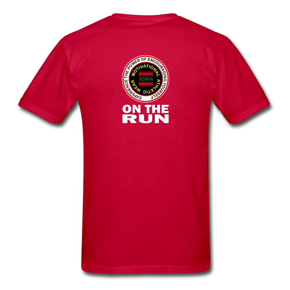 XZAKA - Hanes Adult Tagless T-Shirt - On The Run - red