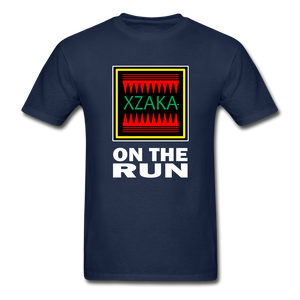 XZAKA - Hanes Adult Tagless T-Shirt - On The Run - navy