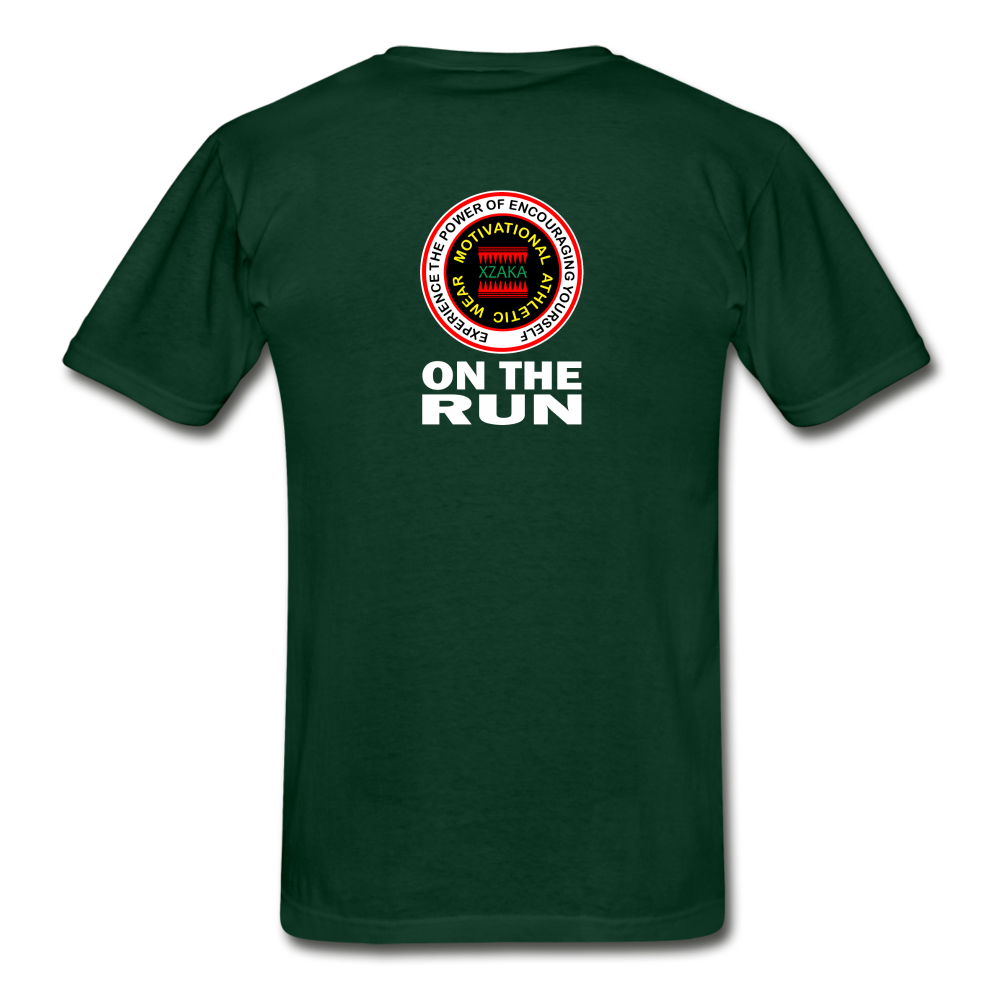 XZAKA - Hanes Adult Tagless T-Shirt - On The Run - forest green