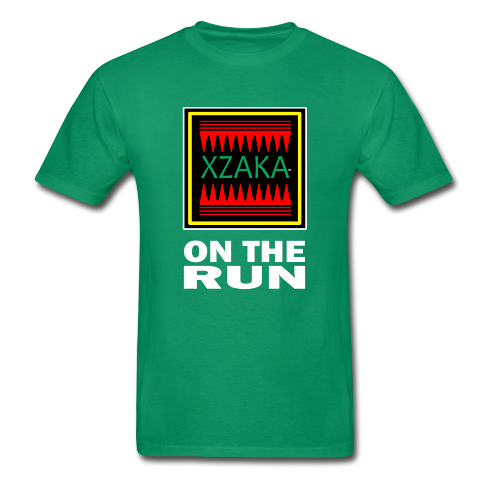 XZAKA - Hanes Adult Tagless T-Shirt - On The Run - kelly green
