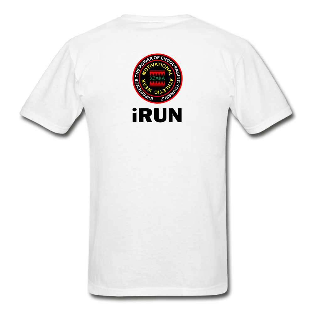 XZAKA - Hanes Adult Tagless T-Shirt - iRUN - white