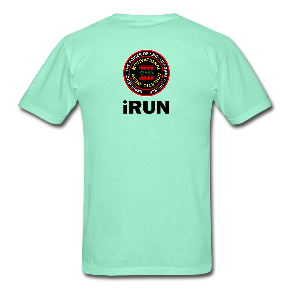 XZAKA - Hanes Adult Tagless T-Shirt - iRUN - deep mint