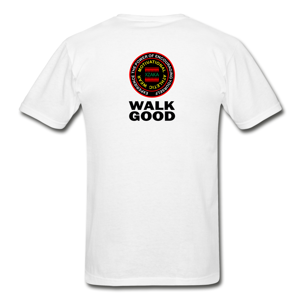 XZAKA - Hanes Adult Tagless T-Shirt -Walk Good - EVP - white