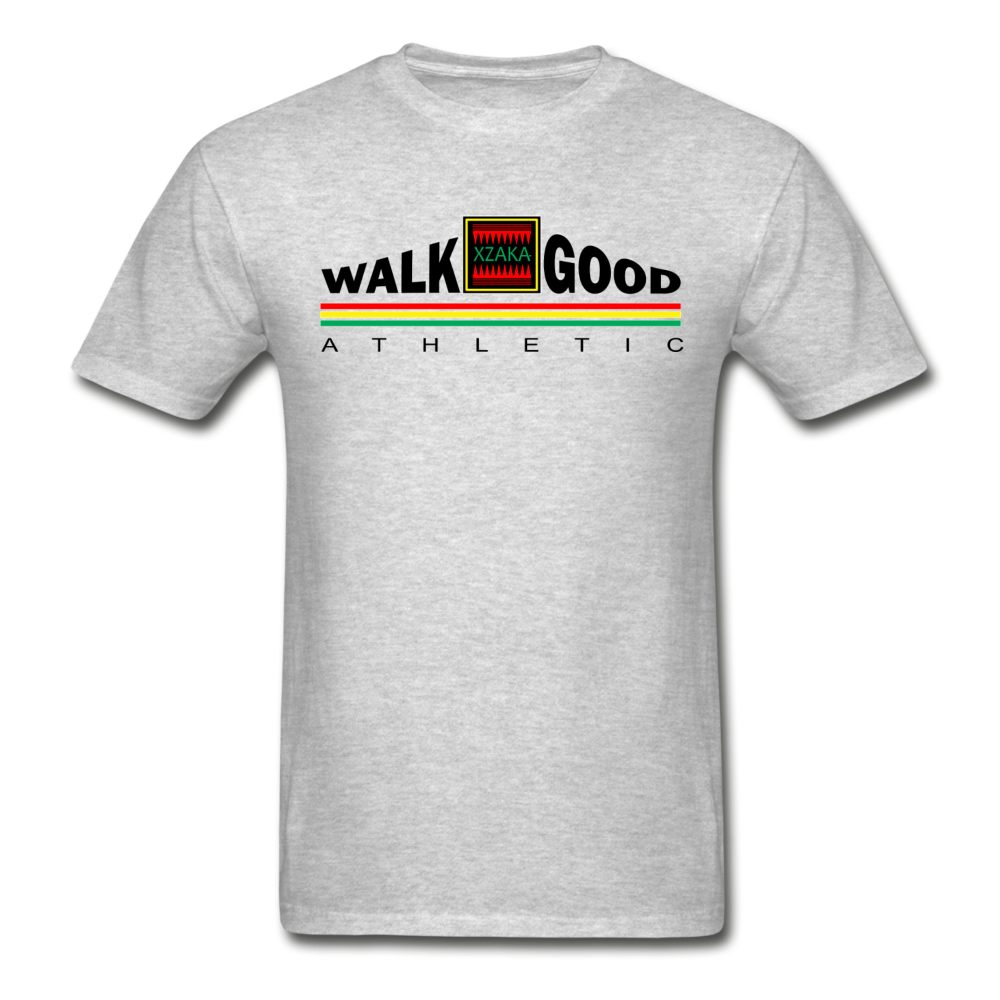 XZAKA - Hanes Adult Tagless T-Shirt -Walk Good - EVP - heather gray