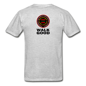 XZAKA - Hanes Adult Tagless T-Shirt -Walk Good - EVP - heather gray