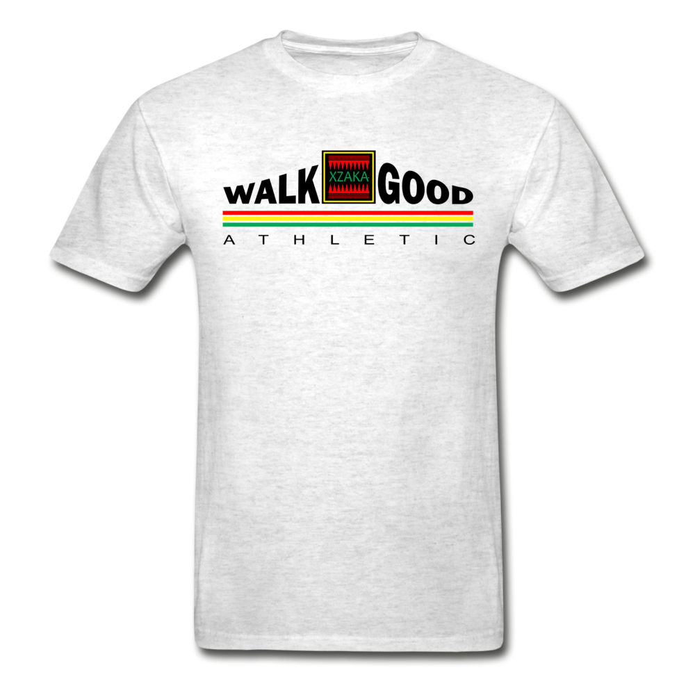 XZAKA - Hanes Adult Tagless T-Shirt -Walk Good - EVP - light heather gray