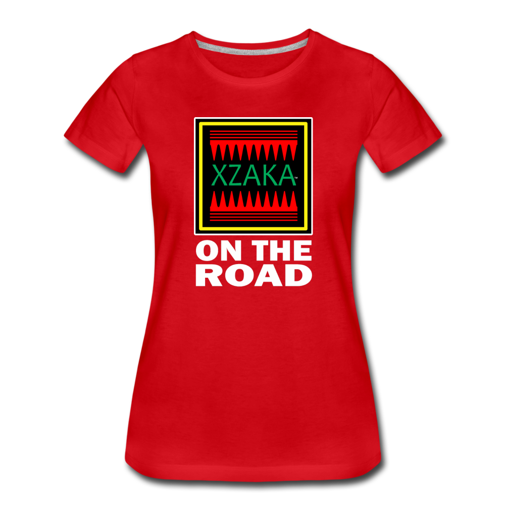 XZAKA - Women’s Premium T-Shirt - On The Road - BK - red