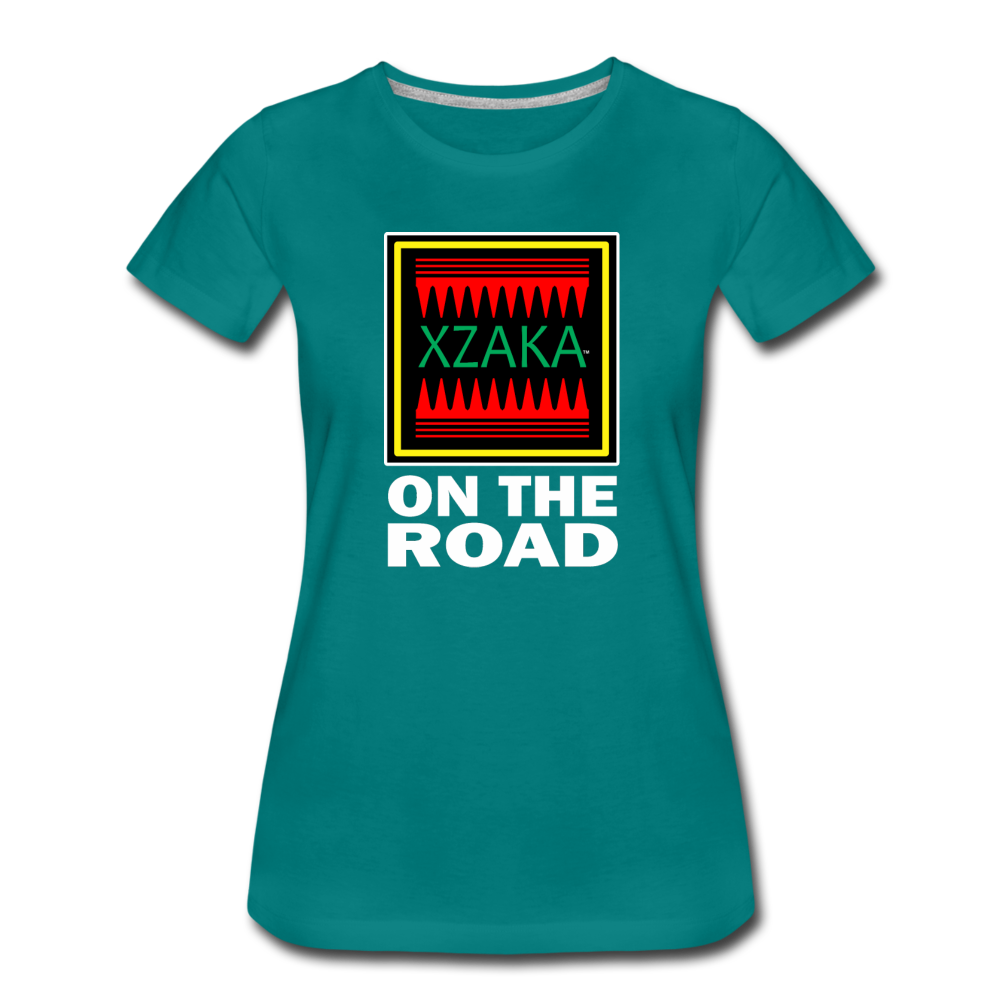 XZAKA - Women’s Premium T-Shirt - On The Road - BK - teal
