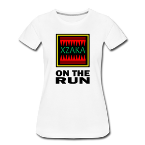 XZAKA - Women’s Premium T-Shirt - On The Run - white