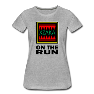 XZAKA - Women’s Premium T-Shirt - On The Run - heather gray