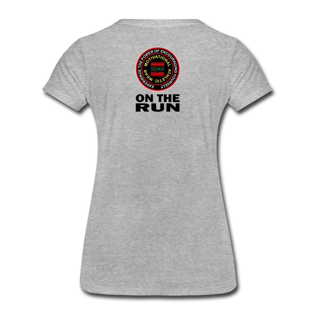 XZAKA - Women’s Premium T-Shirt - On The Run - heather gray