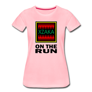 XZAKA - Women’s Premium T-Shirt - On The Run - pink