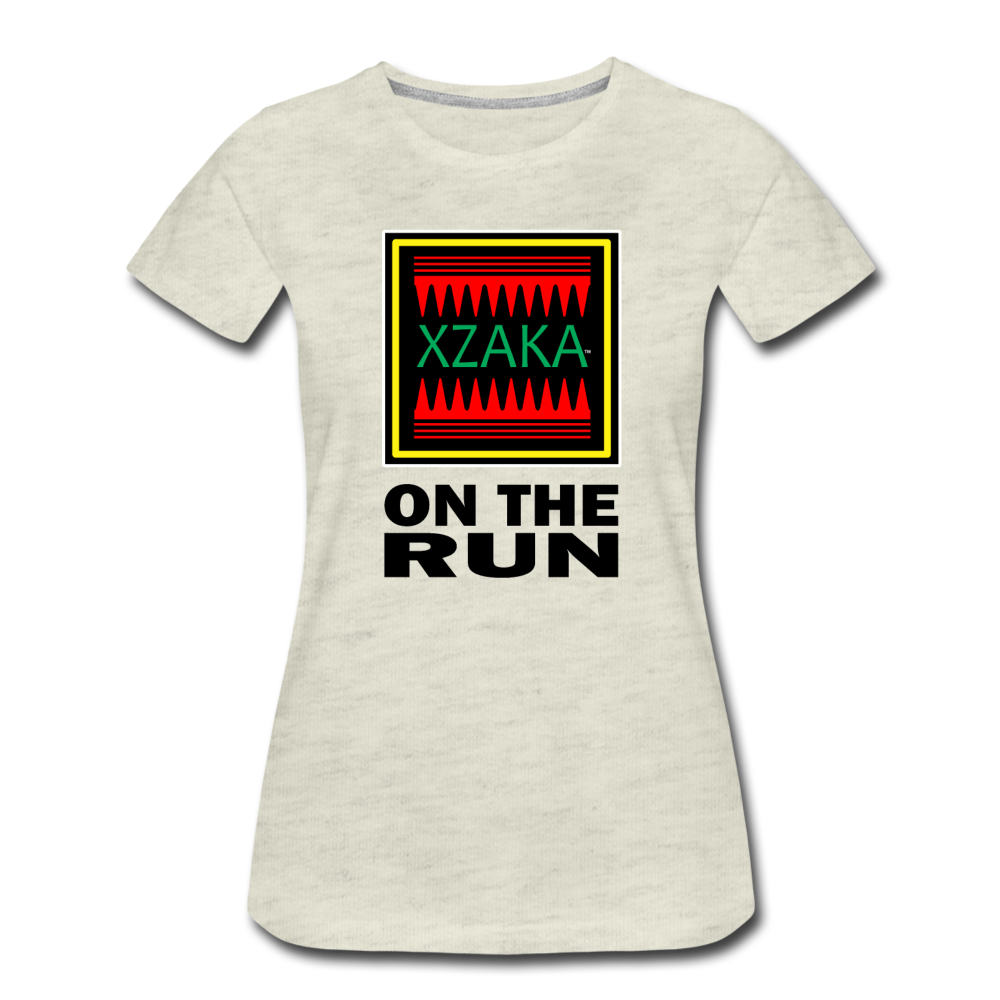XZAKA - Women’s Premium T-Shirt - On The Run - heather oatmeal