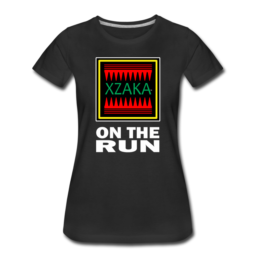 XZAKA - Women’s Premium T-Shirt - On The Run - BK - black