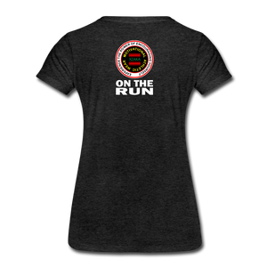 XZAKA - Women’s Premium T-Shirt - On The Run - BK - charcoal gray