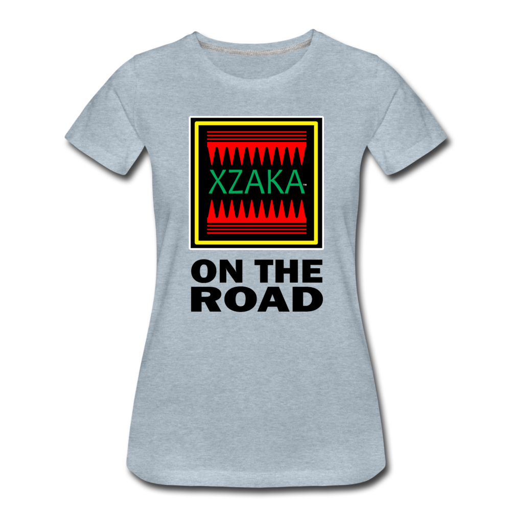 XZAKA - Women’s Premium T-Shirt - On The Road - heather ice blue