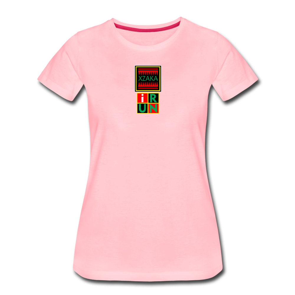 XZAKA - Women’s Premium T-Shirt 4SQ - iRUN -2 - pink