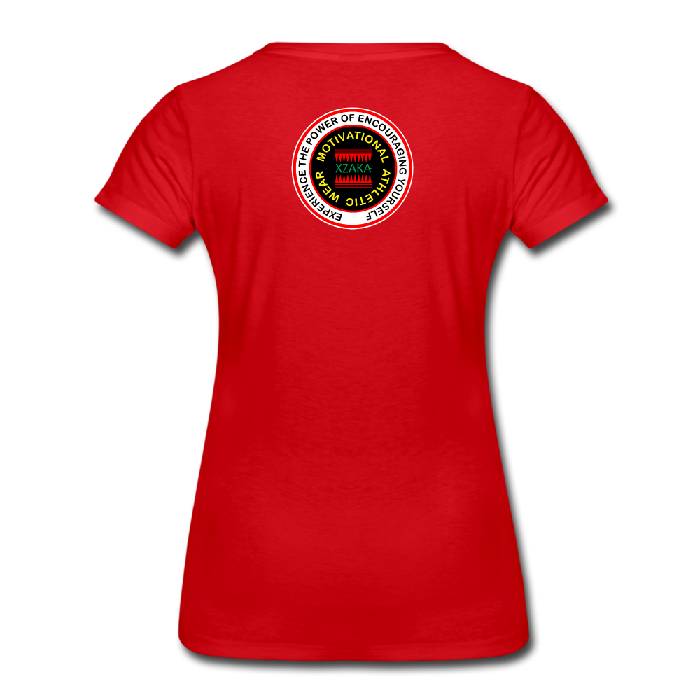 XZAKA - Women’s Premium T-Shirt 4SQ - iRUN -BK - red