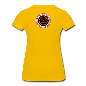 XZAKA - Women’s Premium T-Shirt 4SQ - iRUN -BK - sun yellow