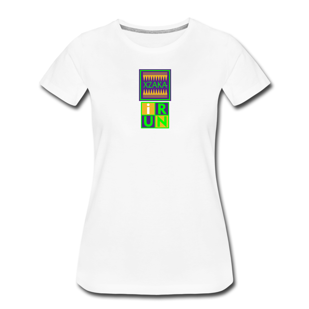 XZAKA - Women’s Premium T-Shirt 4SQ2A - iRUN - white