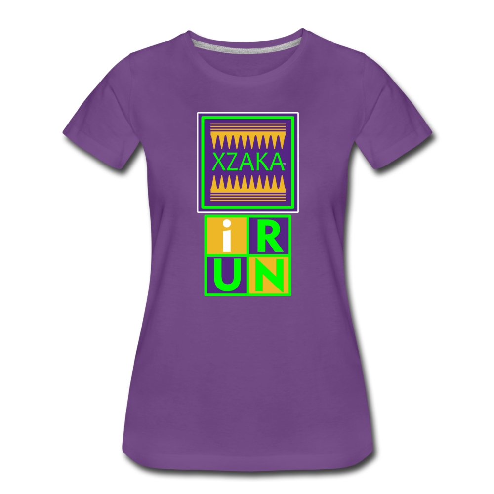 XZAKA - Women’s Premium T-Shirt 4SQ2 - iRUN - purple