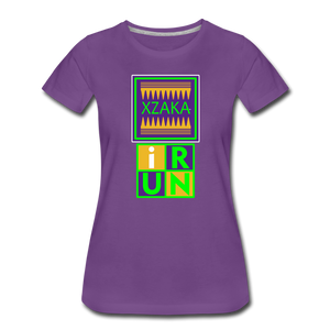 XZAKA - Women’s Premium T-Shirt 4SQ2 - iRUN - purple