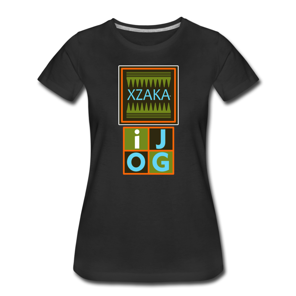 XZAKA - Women’s Premium T-Shirt 4SQ - iJOG-BK - black