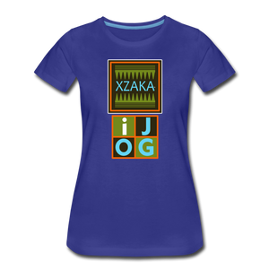 XZAKA - Women’s Premium T-Shirt 4SQ - iJOG-BK - royal blue