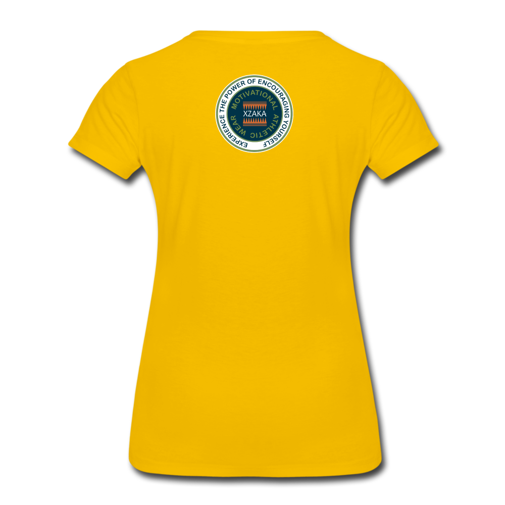 XZAKA - Women’s Premium T-Shirt 4SQ - iJOG-BK - sun yellow