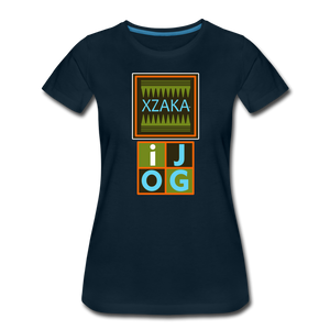 XZAKA - Women’s Premium T-Shirt 4SQ - iJOG-BK - deep navy