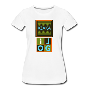 XZAKA - Women’s Premium T-Shirt 4SQ2 - iJOG - white